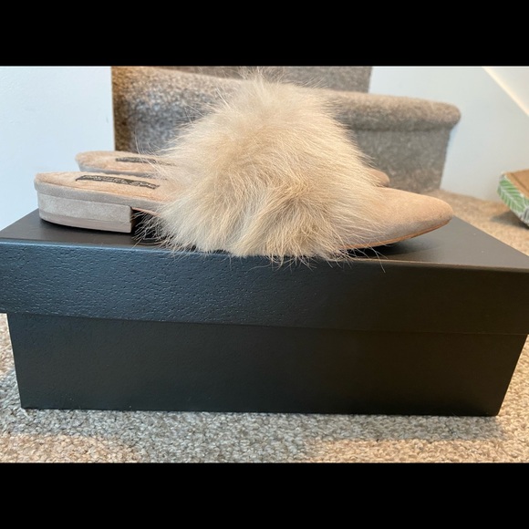 Rachel Zoe Faux fur mules size 6 - Picture 4 of 7